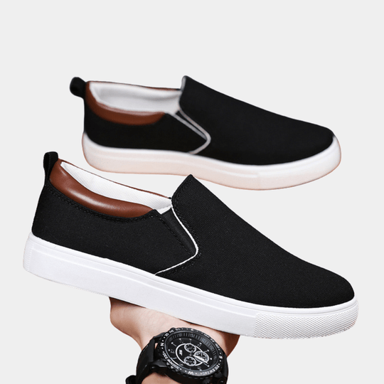 Men's Canvas Slip-On High Top Loafers Chukka Sneaker Elastic Gusset