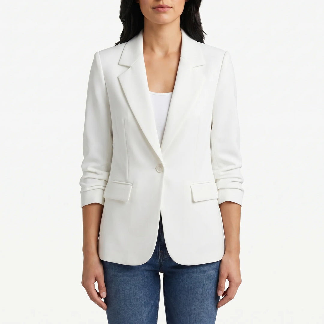 Women's Blazer Jacket Single Button Notch Lapel Fitted