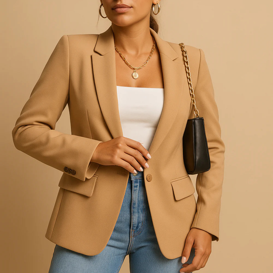 Women's Open Front Long Sleeve Blazer Jacket